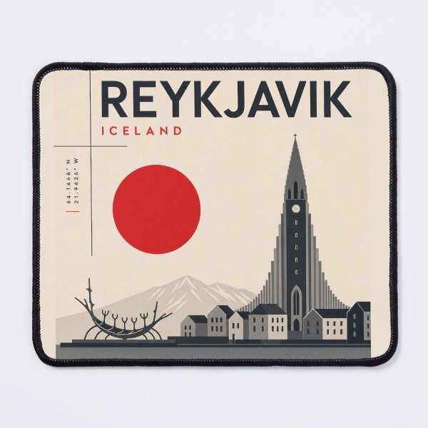 Item preview, Reykjavik swiss style poster designed and sold by CMYKStudio.