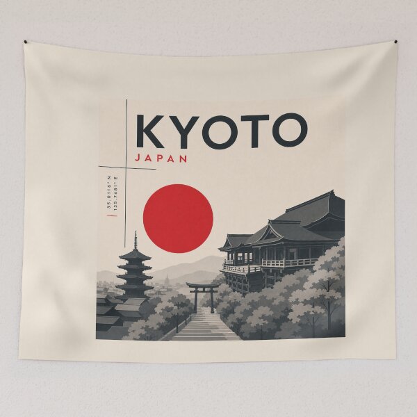Item preview, Kyoto swiss style poster designed and sold by CMYKStudio.