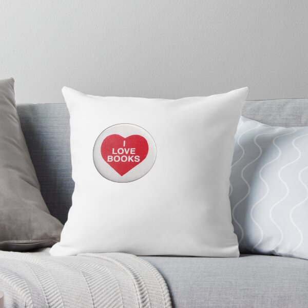 Item preview, Vintage red I love books badge pin designed and sold by ellmoswrld.