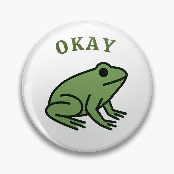 Item preview, Cute Okay Frog Minimalist Funny Meme Design designed and sold by Inka Moon Design.