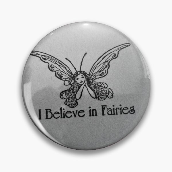 Item preview, Vintage whimsy I believe in fairies badge pin designed and sold by ellmoswrld.