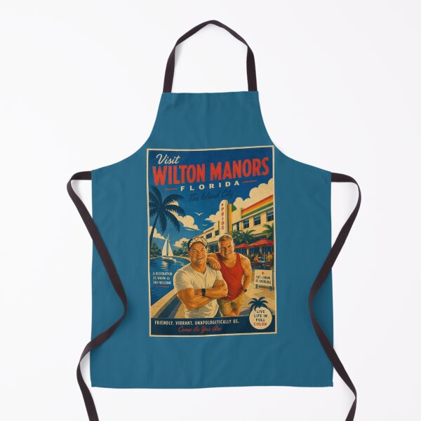 Item preview, Visit Wilton Manors Florida – The Island City Vintage Travel Poster designed and sold by Shirts With Pride.