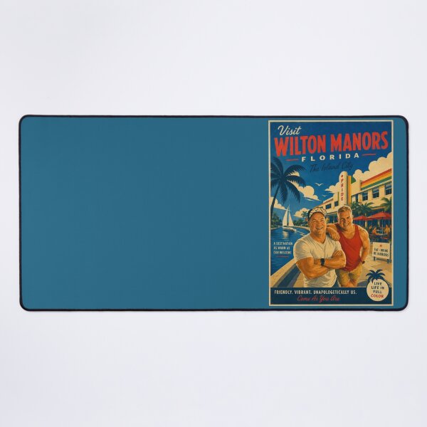 Item preview, Visit Wilton Manors Florida – The Island City Vintage Travel Poster designed and sold by Shirts With Pride.