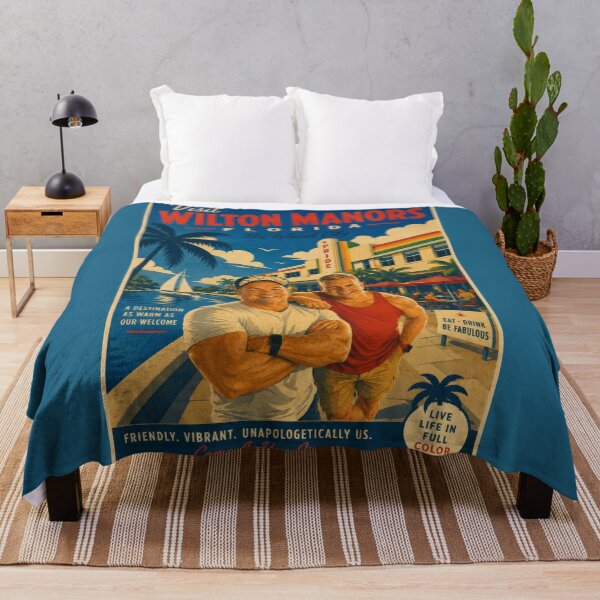 Item preview, Visit Wilton Manors Florida – The Island City Vintage Travel Poster designed and sold by Shirts With Pride.