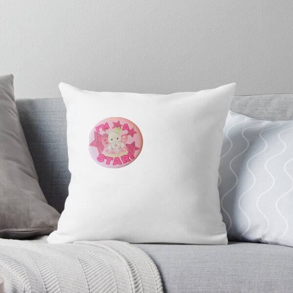 Item preview, whimsy pink calico critter badge pin designed and sold by ellmoswrld.