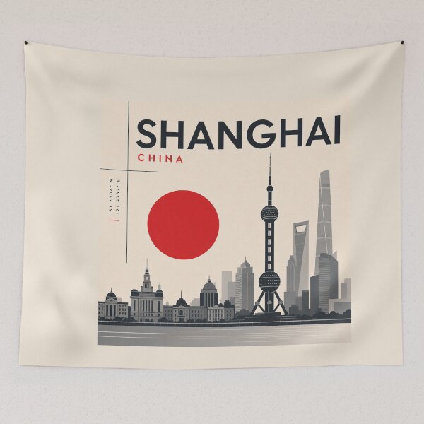 Item preview, Shangai swiss style poster designed and sold by CMYKStudio.