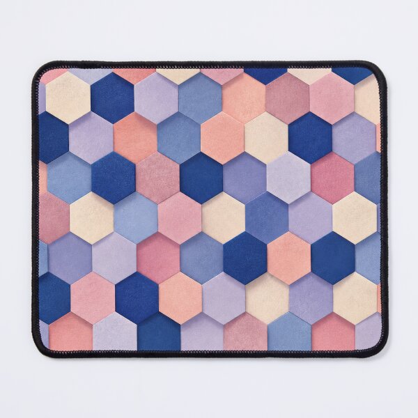 Item preview, Cobalt Blush Faceted Cube Modernist Pattern designed and sold by scicilysimonee.