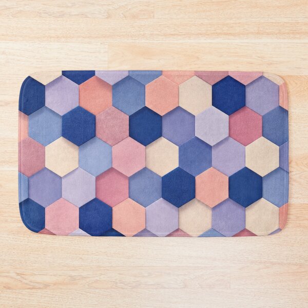 Item preview, Cobalt Blush Faceted Cube Modernist Pattern designed and sold by scicilysimonee.