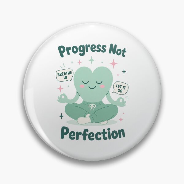 Item preview, Meditating Heart Progress Not Perfection designed and sold by NullSpacePrints.