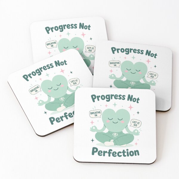 Item preview, Meditating Heart Progress Not Perfection designed and sold by NullSpacePrints.