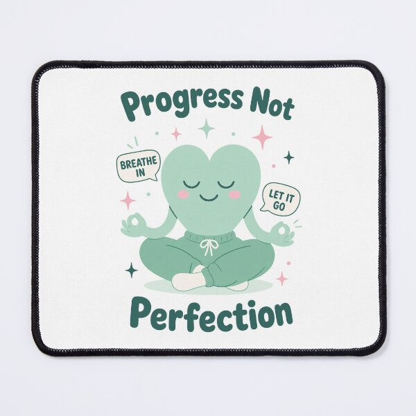 Item preview, Meditating Heart Progress Not Perfection designed and sold by NullSpacePrints.