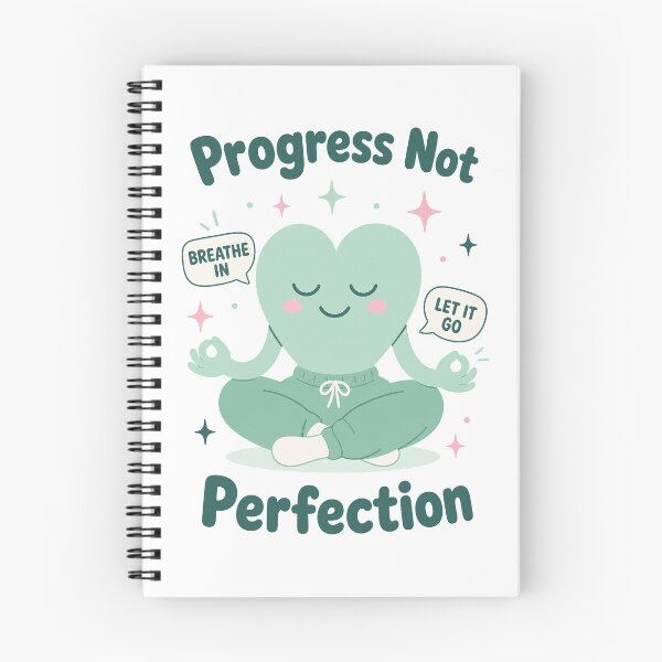 Item preview, Meditating Heart Progress Not Perfection designed and sold by NullSpacePrints.