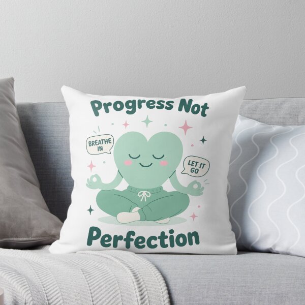 Item preview, Meditating Heart Progress Not Perfection designed and sold by NullSpacePrints.