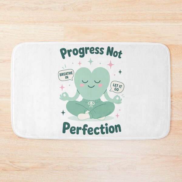 Item preview, Meditating Heart Progress Not Perfection designed and sold by NullSpacePrints.