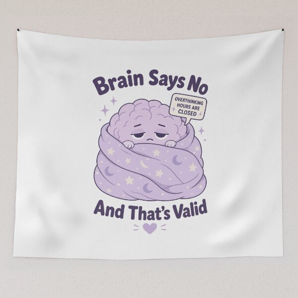 Item preview, Tired Brain Says No Valid designed and sold by NullSpacePrints.