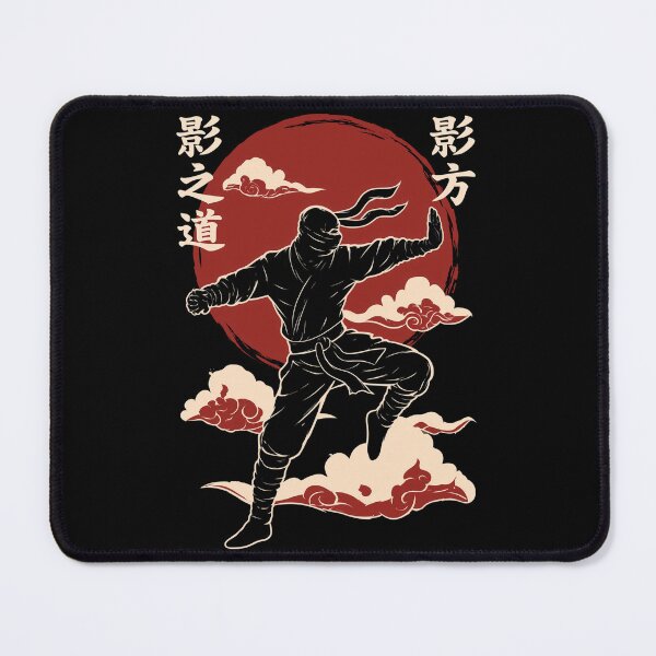 Item preview, Ninja Silhouette Red Sun Warrior designed and sold by Nihonify.