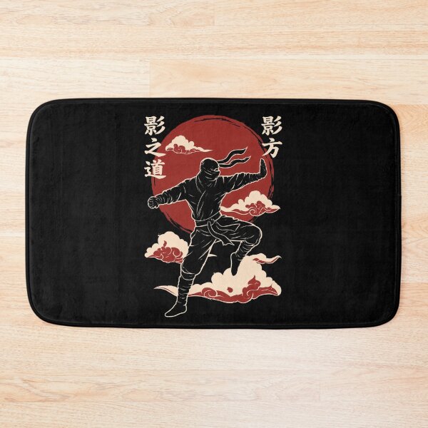Item preview, Ninja Silhouette Red Sun Warrior designed and sold by Nihonify.