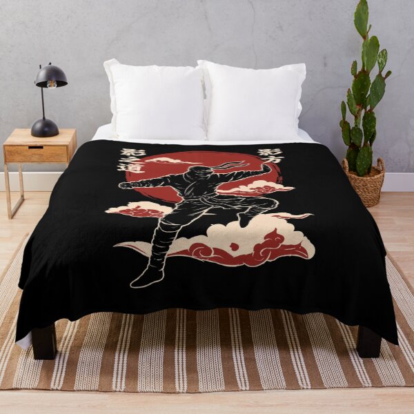 Item preview, Ninja Silhouette Red Sun Warrior designed and sold by Nihonify.