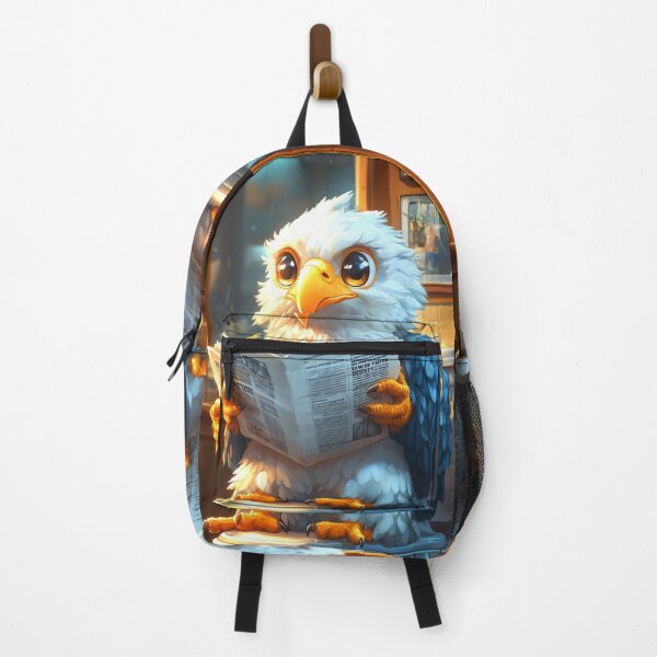 Item preview, Bald Eagle Newspaper Reader Bathroom Kawaii Bird Humor designed and sold by mildaclairmo.