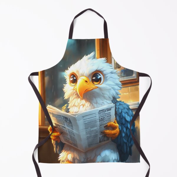 Item preview, Bald Eagle Newspaper Reader Bathroom Kawaii Bird Humor designed and sold by mildaclairmo.