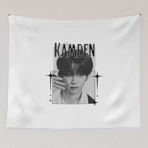 Item preview, AMPERS&ONEe Kamden Global KPOP Boy Group Black and White Collage Digital Art Portrait designed and sold by AJUNICE STUDIO.