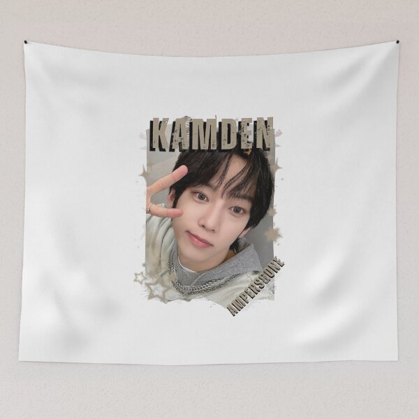 Item preview,  AMPERS&ONEe Kamden Global KPOP Boy Group Black and White Collage Digital Art Portrait designed and sold by AJUNICE STUDIO.