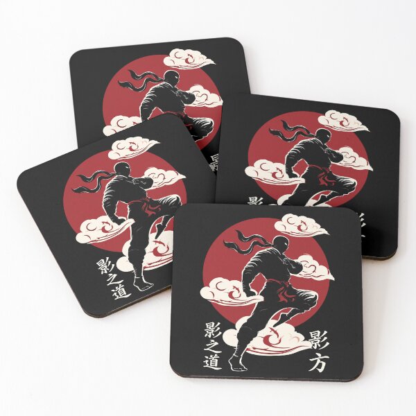 Item preview, Ninja Silhouette Red Sun Warrior designed and sold by Nihonify.