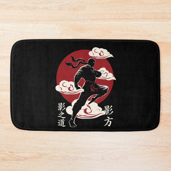 Item preview, Ninja Silhouette Red Sun Warrior designed and sold by Nihonify.