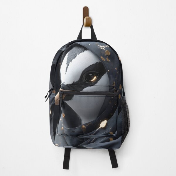 Item preview, Penguin Hooded Gold Splatter Dark Fantasy Bird designed and sold by mildaclairmo.