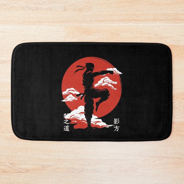 Item preview, Ninja Silhouette Red Sun Warrior designed and sold by Nihonify.