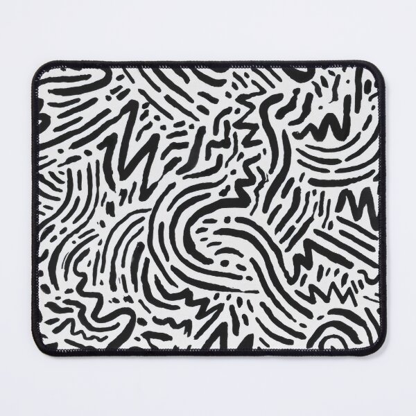 Item preview, Black and White Abstract Brush Doodles - Street Art Pattern designed and sold by Billy Morfo™.