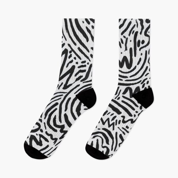 Item preview, Black and White Abstract Brush Doodles - Street Art Pattern designed and sold by Billy Morfo™.