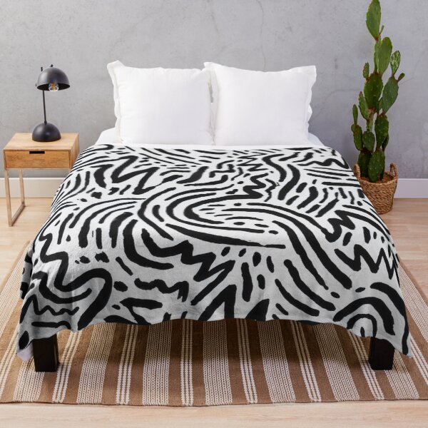 Item preview, Black and White Abstract Brush Doodles - Street Art Pattern designed and sold by Billy Morfo™.