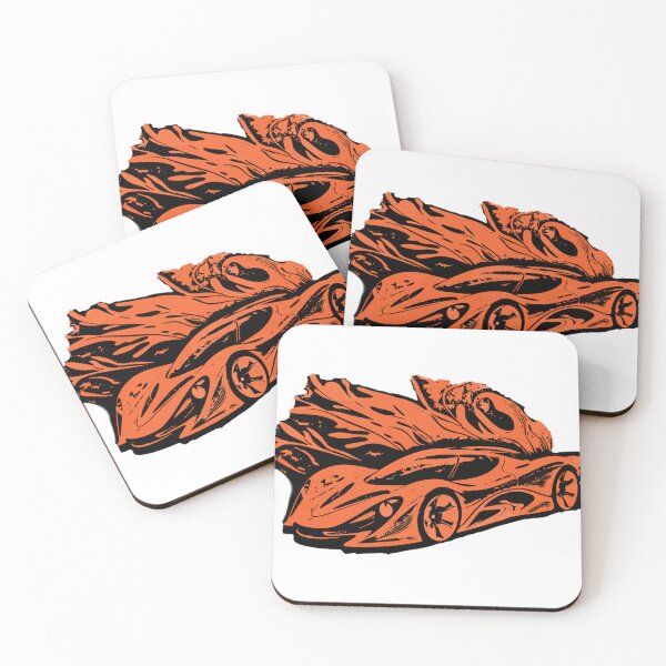Item preview, Abstract Hypercar Ink Splash Orange art designed and sold by Nexus Space.