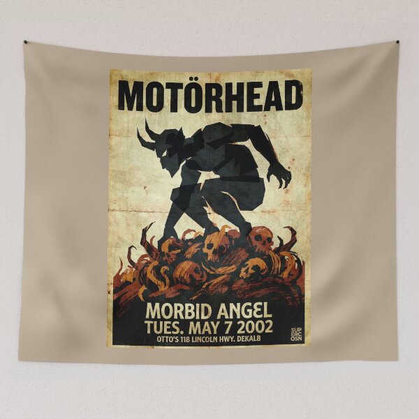 Item preview, Vintage Heavy Metal Demon Skull Poster Gothic Wall Art designed and sold by vaerk.