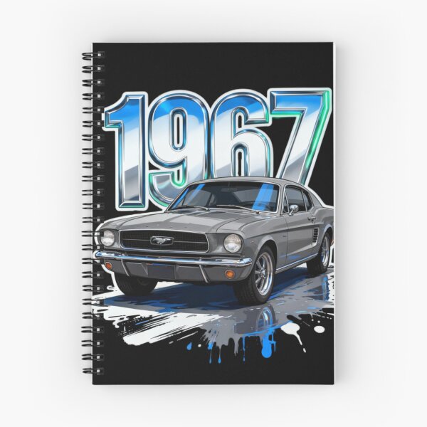 Item preview, 1967 Grey Ford Mustang Fastback Vintage Muscle Car Graphic Art designed and sold by Bubble-Bay Shop.