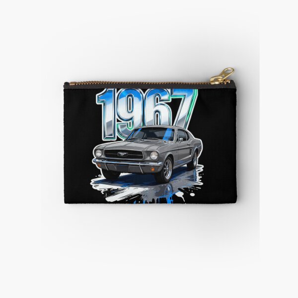 Item preview, 1967 Grey Ford Mustang Fastback Vintage Muscle Car Graphic Art designed and sold by Bubble-Bay Shop.