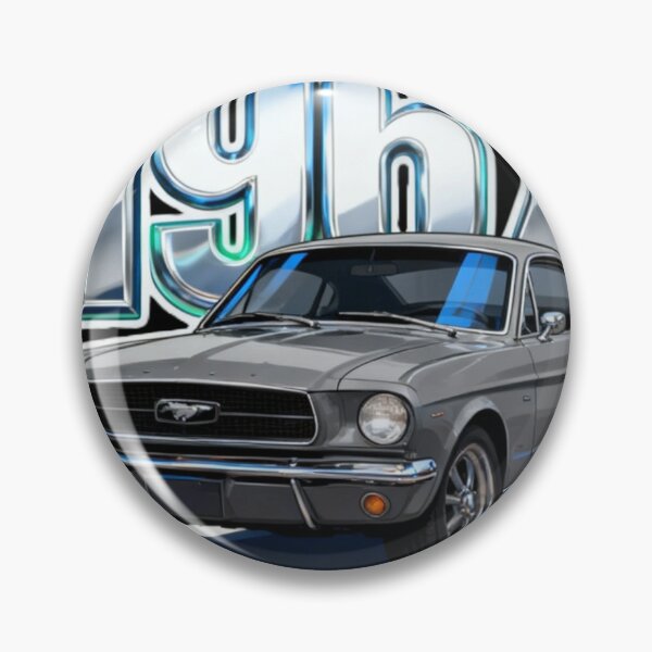 Item preview, 1967 Grey Ford Mustang Fastback Vintage Muscle Car Graphic Art designed and sold by Bubble-Bay Shop.