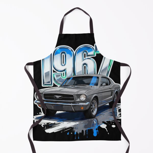 Item preview, 1967 Grey Ford Mustang Fastback Vintage Muscle Car Graphic Art designed and sold by Bubble-Bay Shop.
