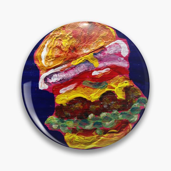 Item preview, Loaded Cheeseburger painting @riseupdesignsart  designed and sold by RiseUpDesignsArt.