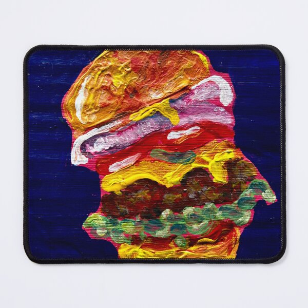 Item preview, Loaded Cheeseburger painting @riseupdesignsart designed and sold by RiseUpDesignsArt.