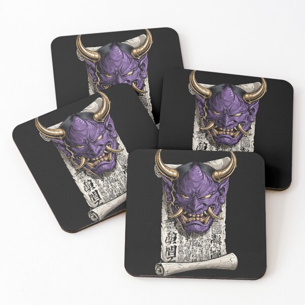 Item preview, Purple Oni Mask Ancient Scroll designed and sold by Nihonify.