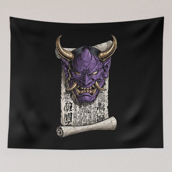 Item preview, Purple Oni Mask Ancient Scroll designed and sold by Nihonify.