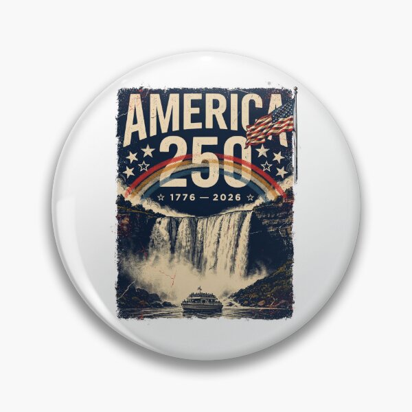 Item preview, America 250 Niagara Falls New York Semiquincentennial 1776 - 2026 Vintage Flag v3 designed and sold by DarylWelsh2024.