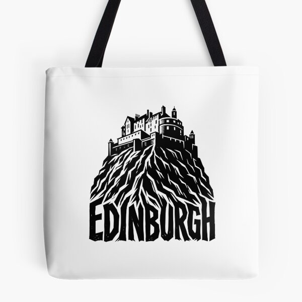 Item preview, Edinburgh Castle Rock – Rugged Monochrome Rise designed and sold by Fenay Designs.