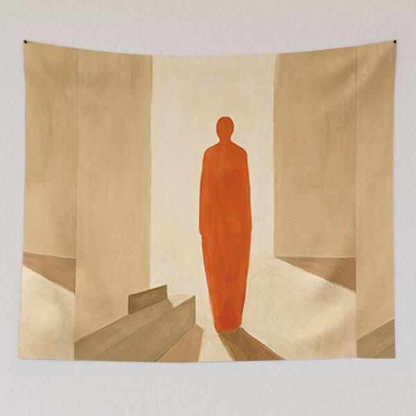Item preview, Threshold - Red Figure Minimalist Abstract Art designed and sold by Moodzu.