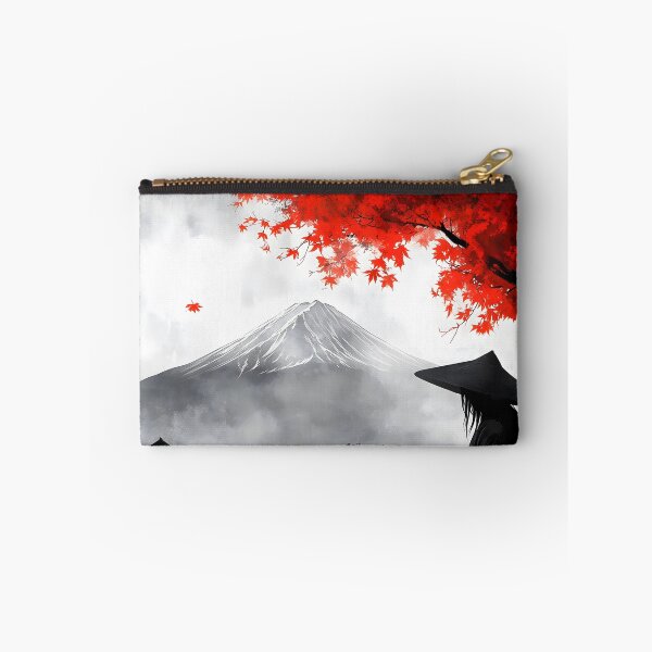 Item preview, Japanese Serene Lake Mount Fuji Red Maple Samurai Fisherman designed and sold by mildaclairmo.