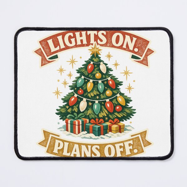 Item preview, Lights On Plans Off Retro Christmas Design designed and sold by OrbitLabs.