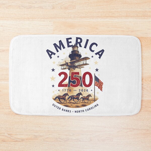 Item preview, America 250 Outer Banks North Carolina Semiquincentennial 1776 - 2026 Vintage Flag Lighthouse v2 designed and sold by DarylWelsh2024.
