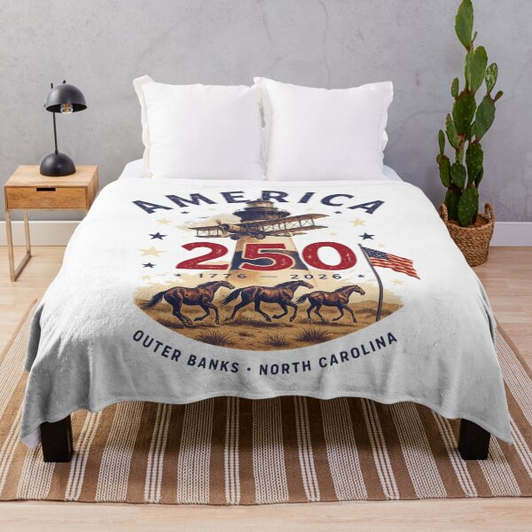 Item preview, America 250 Outer Banks North Carolina Semiquincentennial 1776 - 2026 Vintage Flag Lighthouse v2 designed and sold by DarylWelsh2024.